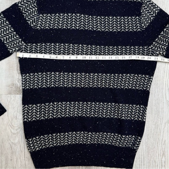 Scotch & Soda Men’s Navy and White Patterned Crewneck Sweater Size M Wool Blend - Picture 7 of 9